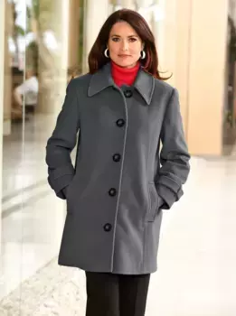 Женская шерстяная куртка, без капюшона Classic, цвет Grau-Meliert