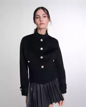 Женская шерстяная куртка Maje, черный