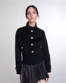 Женская шерстяная куртка Maje, черный