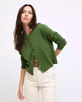 Женская шерстяная куртка с круглым вырезом Tintoretto, темно-зеленый