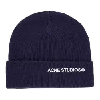 Женская шерстяная шапка цвета морской волны Acne Studios