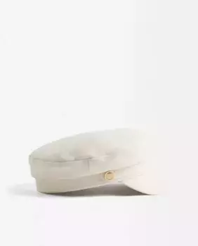 Женская шерстяная шапочка в матросском стиле в однотонном цвете Parfois, цвет Crudo