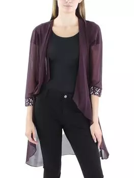 Женская шифоновая прозрачная куртка SLNY, цвет Aubergine