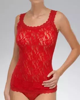 Женская широкая майка на кружевном ремешке Hanky Panky, красный