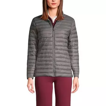 Женская школьная форма Lands End ТермоКуртка со шлейфом Lands' End, цвет Arctic Gray