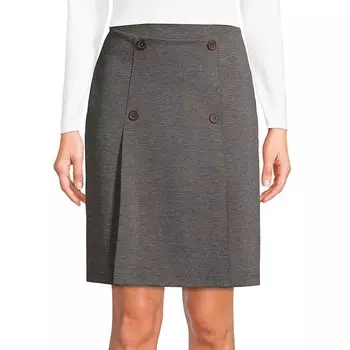 Женская школьная форма Lands End, юбочка с пуговицами спереди Lands' End, цвет Charcoal Heather