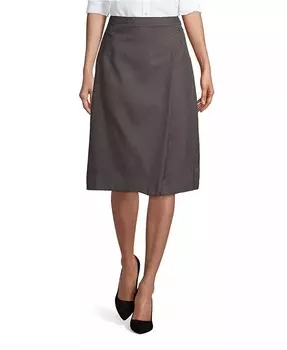 Женская школьная форма, однотонная юбка А-силуэта ниже колена Lands' End, серый