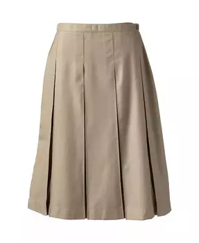 Женская школьная форма, плиссированная юбка ниже колена Lands' End, бежевый