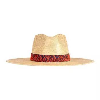 Женская шляпа Zicatela Ikat Palm Hat бежевого цвета Sunshine Tienda