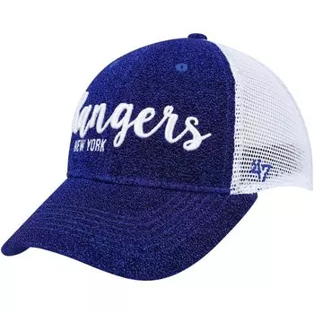 Женская сине-белая кепка New York Rangers Encore MVP Trucker Snapback '47
