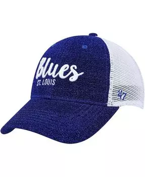 Женская сине-белая кепка St. Louis Blues Encore MVP Trucker Snapback '47 Brand, синий