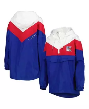 Женская сине-красная ветровка с молнией до половины длины New York Rangers Staci Tommy Hilfiger