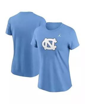 Женская синяя футболка с логотипом Carolina North Carolina Tar Heels Primetime Evergreen Jordan, синий