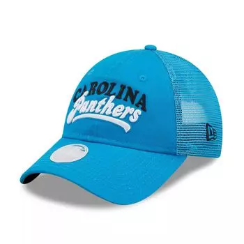 Женская синяя кепка New Era Carolina Panthers Team Trucker 9FORTY Snapback New Era