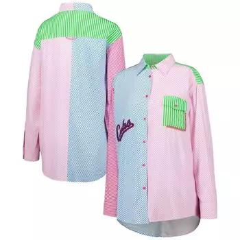 Женская синяя/красная рубашка на пуговицах Chicago Cubs