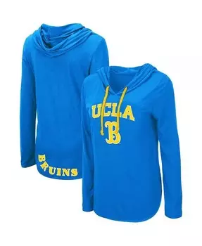 Женская синяя легкая футболка с длинным рукавом и капюшоном UCLA Bruins My Lover Colosseum, синий