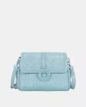 Женская синяя сумка на плечо из рафии Ventis