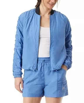 Женская складная куртка-бомбер с воротником в рубчик Bass Outdoor, синий