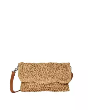Женская соломенная сумка Pieces, коричневый