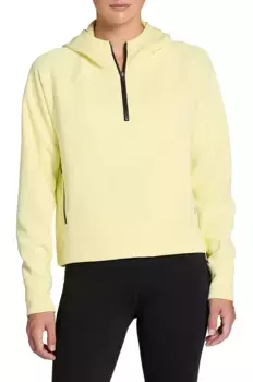 Женская спортивная флисовая худи DSG на молнии 1/4, цвет Yellow Chill