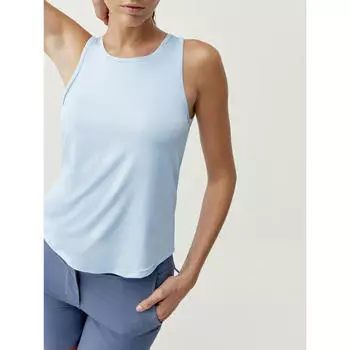 Женская спортивная футболка без рукавов Daila Born Living Yoga для йоги, цвет azul