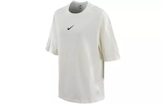 Женская спортивная футболка City Utility Oversize с коротким рукавом, белая Nike