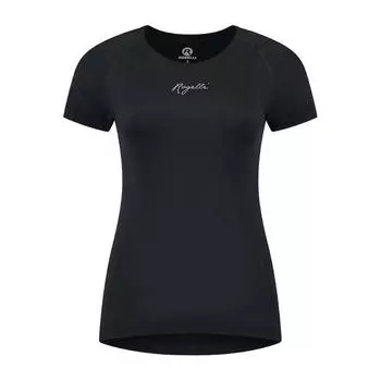 Женская спортивная футболка с короткими рукавами из технического материала - Essential ROGELLI, цвет schwarz