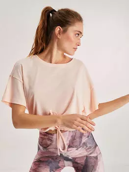 Женская спортивная футболка с круглым вырезом и коротким рукавом LCW Active