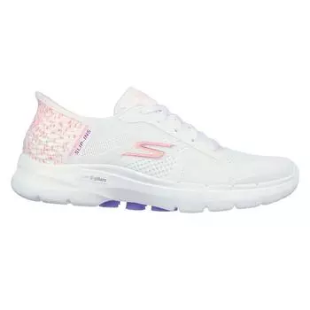 Женская спортивная обувь для ходьбы Skechers 124627_WMLT Белые слипоны