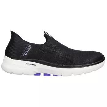 Женская спортивная обувь для ходьбы Skechers 124569_BKLV Черные слипоны