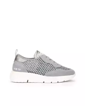 Женская спортивная обувь из сетки и кожи на резинках Weekend by Pedro Miralles, темно-синий