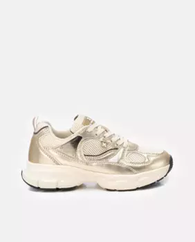 Женская спортивная обувь на шнурках и толстой подошве Xti, золотой