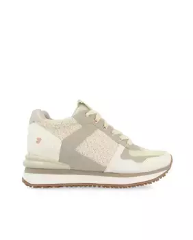 Женская спортивная обувь на внутренней танкетке и из переработанных материалов Gioseppo, белый