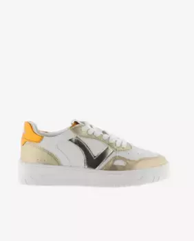 Женская спортивная обувь с деталями контрастного цвета металлик Victoria, золотой