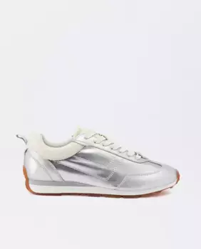 Женская спортивная обувь с отстрочкой и контрастной подошвой Parfois, серебряный