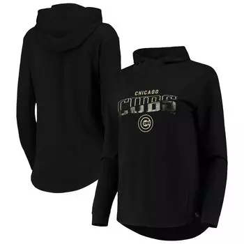 Женская спортивная одежда черного цвета Chicago Cubs Vivid Scuba Neck Pullover Hoodie