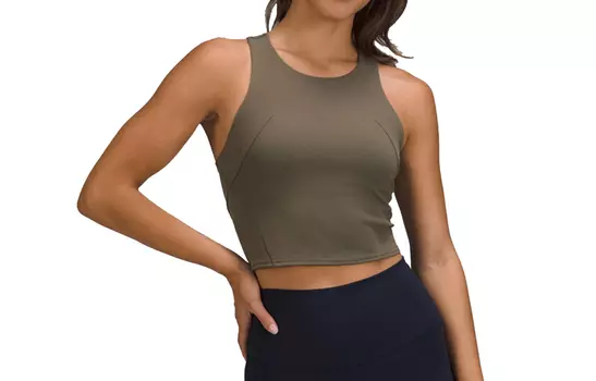 Женская спортивная рубашка без рукавов Lululemon, Carob Brown