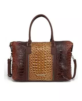 Женская спортивная сумка Raven с тиснением под крокодила от Mia K. MKF Collection, цвет Brown