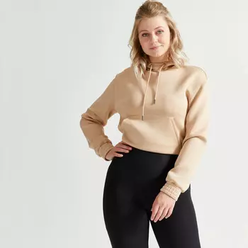 Женская спортивная толстовка Domyos, цвет kaffee-latte-farbenes beige