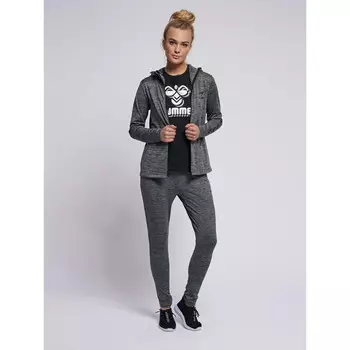 Женская спортивная толстовка Hummel, цвет asphaltgrau/schwarz/schwarz