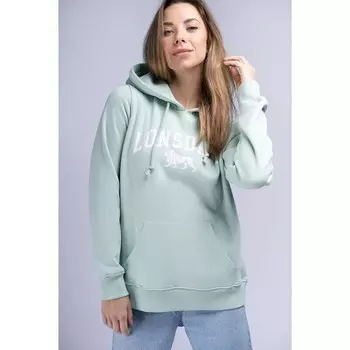 Женская спортивная толстовка Lonsdale, цвет hellgrn/weiss