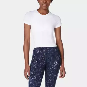 Женская спортивная укороченная бесшовная футболка Betty для тренировок Sweaty Betty, белый