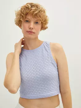 Женская спортсменка с круглым вырезом и узором LCW Casual