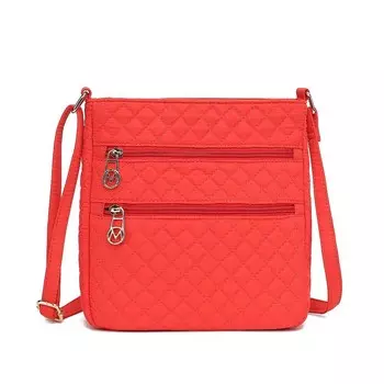 Женская стеганая хлопковая сумка через плечо Mkf Collection Lainey от Mia K MKF Collection, оранжевый