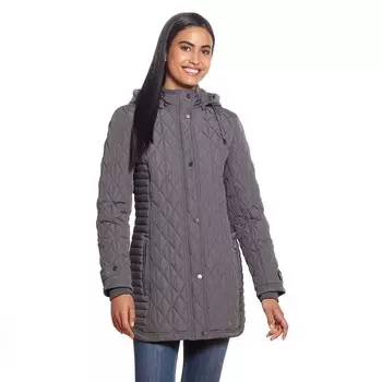 Женская стеганая ходунка с капюшоном Weathercast, цвет Charcoal