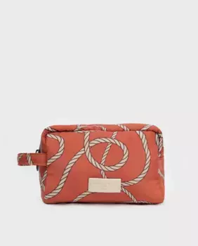 Женская стеганая косметичка с принтом и застежкой-молнией Nice Things, оранжевый