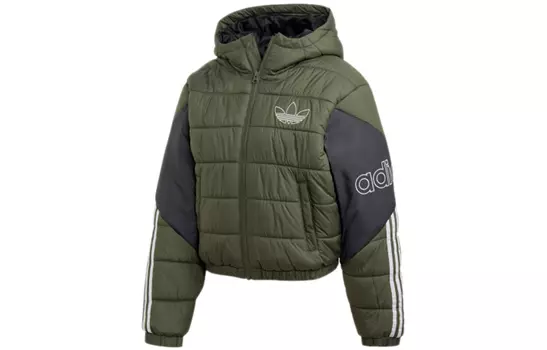 Женская стеганая куртка Adidas Originals, цвет Basic Green