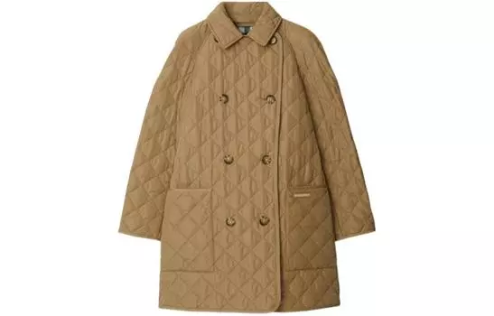 Женская стеганая куртка цвета верблюжьей шерсти Burberry, Camel
