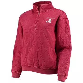 Женская стеганая куртка Gameday Couture Crimson Alabama Crimson Tide Unstoppable Chic с молнией четверть четверти
