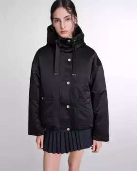 Женская стеганая куртка Maje, черный